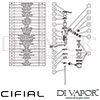 Cifial 32410SY U Techno 65 Mono Bidet Mixer Dimension
